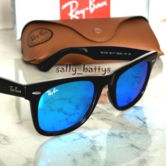 RayBan (Store Display) Wayfarer Blue Mirror RB2140 - Picture 4 of 17